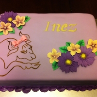 Taurus Birthday Cake This cake was for a lady who is into astrology and is a Taurus. She wanted a bull on the cake. She wanted it to be an astrological looking...