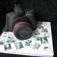 Camera Cake a replica of a camera my dad received for his 65th birthday