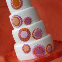 Pink & Orange Flowers I made this one for our daycare provider - she is closing up shop & we held a surprise party for her....Vanilla cake with Lemon curd...