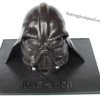 Darth Vader Thank you to rockstarcakes, Gillicious, & Sue for all your helpful instructions!this is a chocolate cake with Cookies & cream...