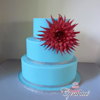 Wedding Cake With Fresh Flower 10" - 8" - 6" All fondant cake with fresh flower
