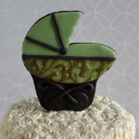 Green And Brown Baby Shower Cake