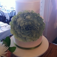 Giant Rose Cake 2 tier double barrel cake covered in ivory fondant and giant rose made out of gumpaste. Loved making this one, it was fiddly but easy :)