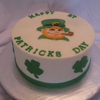 St. Paddys Day Lemon cake filled with lemon/vanilla BC and covered in vanilla BC.