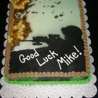 Miliary Send-Off Airbrush battle scene