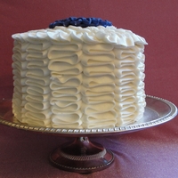 Ruffles 2 8 inch WASC cakes, buttercream ruffles for a dear friend's birthday. The fondant dahlia might not be a good addition, but my...
