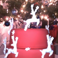 Hommage To Angelfood4 I was so taken with her cake that I had to try to reproduce it for my family this holiday. 10" and 8" chocolate with strawberry...