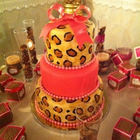 Cheetah & Hot Pink Baby Shower Hand painted cheetah spots not bad for first time effort