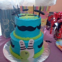 Butter Cake With Cream Cheese Buttercream Bowling Pins Amp Bowling Ball Are Gumpaste Mustaches Are Fondant The Mustaches Sticking Out O Butter cake with cream cheese buttercream. Bowling pins & bowling ball are gumpaste, mustaches are fondant. The mustaches sticking out...
