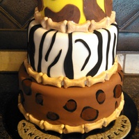 Animal Print Flintstone Theme Animal print for a 1st birthday party with a Flintstone theme.