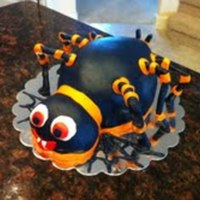 Hye Youn's Spider Cake I made this cake for my son's school event, 'Cake Walk'.My son, Kevin gave me an idea for the cake - cute Tarantula and he...