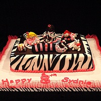 Slumber Party Cake for a slumber party birthday.