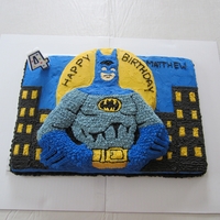 Batman Cake Batman Cake for my son's 4th birthday. Made with buttercream.