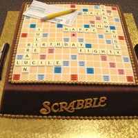 Scrabble Cake
