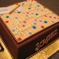 Scrabble Cake