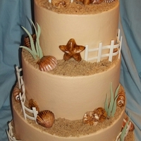 Three Tier Buttercream Nautical Wedding Cake Three Tier Buttercream Nautical Wedding Cake