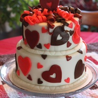 I Was Inspired By A Cake I Saw On Cc Httpcakecentralcomgi2278387Valentine Cakeu702489 I Havent Done A Lot Of Fondant Work So I was inspired by a cake I saw on CC ( http://cakecentral.com/g/i/2278387/valentine-cake/u/702489/ ). I haven't done a lot of fondant...