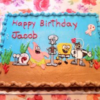 Spongebob And Patrick MY FIRST ATTEMPT AT COLOR FLOW PLAQUES.