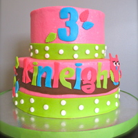 Kinleigh's 3Rd Birthday Cake Owl cake for a little girl's 3rd birthday party.