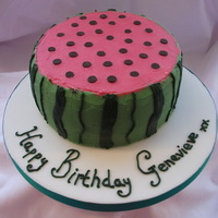 Watermelon Cake Watermelon cake using buttercream