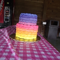 Sunset My daughter turned 15 and asked for the colors of the sunset in this icing tecnique she loves. I iced this cake on my lunch break, and it...