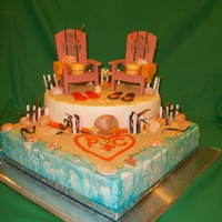 Beach Themed Bridal Shower Cake Beach Themed Bridal Shower Cake