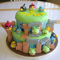 Angry Birds Cake Thank you to YellowBee Cake Company for making this cake first which my daughter saw online and immediately wanted for her birthday. I hope...
