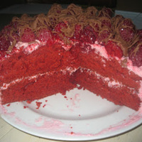 Girly!! This is a cake I made with one of my little sisters and she wanted to do a red velvet cake so I decided to do a girly theme =D Perfect with...