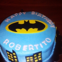 Batman Buttercream with fondant accents