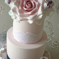 Roses & Ruffles Wedding Cake 