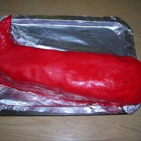 Long Pepper Cake My son wanted to have a red pepper cake for his birthday, so I made this chocolate/chilli cake with chocolate ganache.