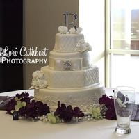 4 Tier Wedding Cake 14 Round 12 Octagon 9 Round 6 Octagon Edible Bow With Hand Made Sugar Flowers Thanks To Lori Cuthbert Photog 4 tier wedding cake. 14' Round, 12" Octagon, 9" Round, 6" Octagon. Edible bow with hand made sugar flowers. Thanks to...