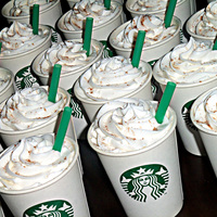 Starbucks I have been wanting to make these for awhile, and finally had an excuse. These are pumpkin spice cakes with pumpkin mousse and vanilla...