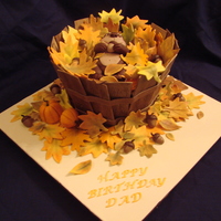 Fall Leaves Thank you Arvalynn a.k.a. wagsetail for sharing on how you did your squirrel.This cake was made for my Dad, his birthday was on...