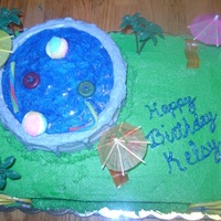 Pool Party Made this one for my niece's 11th birthday, pool party. Beach balls are made out of white chocolate and sprinkles (my niece helped me...