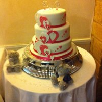 Cascading Hearts Wedding Cake this was my first wedding cake, all chocolate satin, I was incredibley nervous when I delivered this cake, however I had a txt message on...