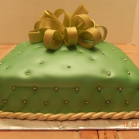 Birthday Cake Birthday Cake with gum paste bow