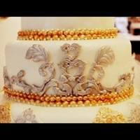 Silver And Gold Cake