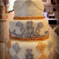 Silver And Gold Cake