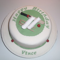 Cricket Cake made for a cricket mad friend