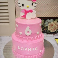 Hello Kitty Yellow cake with oreo cooking filling and buttercream frosting