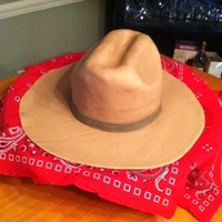 Cowboy Hat My first carved cowboy hat covered with fondant, brim made from gumpaste.