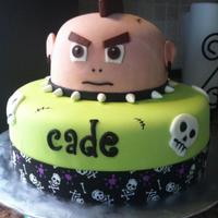 Mohawk Vanilla Cake with Strawberry Butter Cream, Covered and decorated with MMF. Enjoy!!