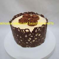 Chocolate Lattice Cake With Tutorial On How To Make A Checker Board Cake A checkerboard cake covered with butter cream and then wrapped with a chocolate lattice.Choc.butter cream roses added on top. This cake was...