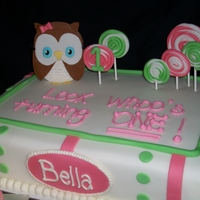 Look Whoo's Turning One! This was made for a friend's daughter for her first birthday.