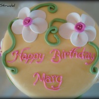 Yellow Floral Birthday Cake