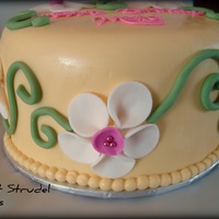 Yellow Floral Birthday Cake