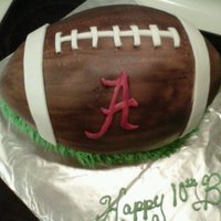 Alabama Football Hand Carved Football with Alabama Symbol