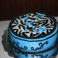 Blue And Black Zebra 
