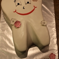 Tooth Cake Birthday cake shaped like a tooth for a dentist.